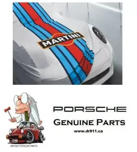 99104400031 Porsche Genuine 911 991 Martini Racing Indoor Car Cover Aero Kit