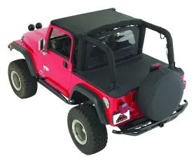 Ca10215 Rt Offroad Black Denim Soft Top For 92-95 Jeep Yj