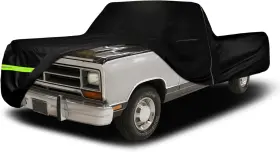 123211old Sapubk Waterproof Car Cover Compatible With 1972-1993 Dodge Ram D/w Series Black
