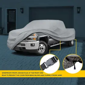 03-peva-1 Seal Skin Covers 6 Multi-layer All Weather Pickup Truck Cover 100% Waterproof Outdoor 190 Inch - 207
