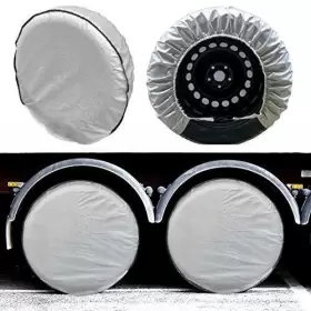 Seazen 669614437284 Tire Covers Set Of 4 5 Layer For Rv Trailer Camper Truck Motorhome Auto