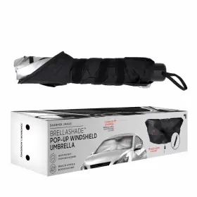 La011109 Sharper Image Brellashade Pop Up Windshield Umbrella Sunshade Screen