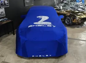 Csbluesstswhte2 Shelby 2005-2025 Blue Car Cover Indoor