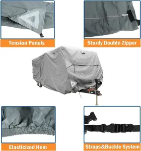 Lp1872 Siliconehoseonline Waterproof Windproof Travel Trailer Rv Cover 22ft-24ft Anti-uv Camper