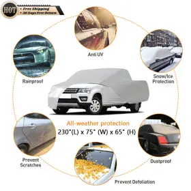 Fl1750359at Silscvtt 190t Polypropylene Truck Cover Outdoor Tough Waterproof Uv Rain Pickup