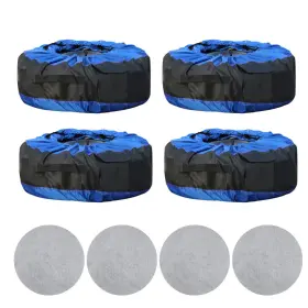 Fl3304581at Silscvtt Tyre Bags Universal Oxford Cloth Package Of 4 Blue With Black Handle 600d