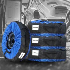 Silscvtt Fs1488550sr With Black Handle 600d Package Of 4 Oxford Cloth Tyre Cases And Bags Blue