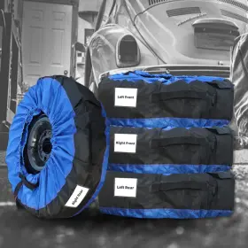 Fs1488550sr Silscvtt With Black Handle 600d Package Of 4 Oxford Cloth Tyre Cases And Bags Blue