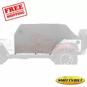 Smittybilt 743593027763 Cab Cover With Door Flaps Polypropylene For Jeep Wrangler 07-16