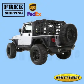Cres2 Smittybilt 743593030954 Exterior Cargo Net Nylon For Jeep Wrangler 1997-2006