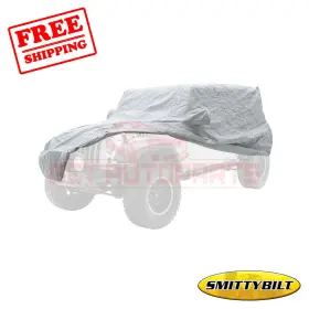 L442354 Smittybilt Car Cover Water Resistant Gray For Jeep Cj7 And Wrangler 76-06