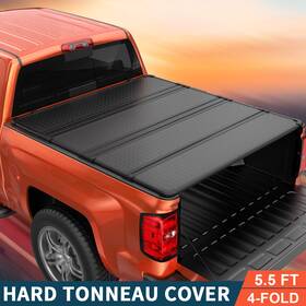 Smotorparts 915jm04210202 4-fold 5.5ft Hard Truck Bed Tonneau Cover Fit 2009-2014 Ford F150 Waterproof