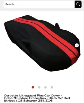 4717501 Sr1 Performance Corvette Ultraguard Plus Car Cover -black With Red Stripes C8 Stingray Z51 Z06