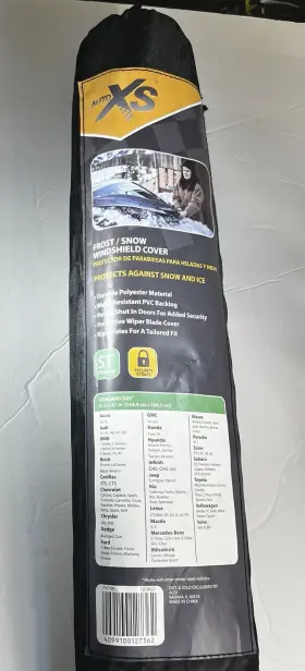 Standard 099100127362 Auto Xs Frost/snow Windshield Cover Protects From Ice/snow Polyester .see Sizes