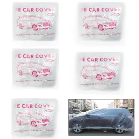 Sudeg 791519114509 5 Pack Universal Disposable Car Covers - Waterproof Plastic Cover F