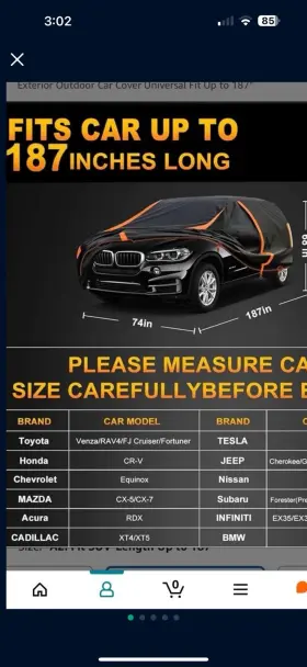 5344 Sunwhale Suv M Car Cover