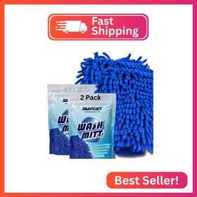 Swiftjet Swiftjetmitt01b Ultra Plush Microfiber Car Wash Mitt - Scratch-free Lint-free Extra Absorbent