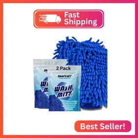 Swiftjetmitt01b Swiftjet Ultra Plush Microfiber Car Wash Mitt - Scratch-free Lint-free Extra Absorbent