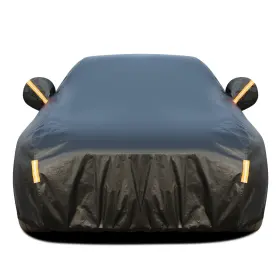 Tecoom 768476615547 Car Cover Waterproof All Weather Fleece Lining With Lock/zipper Door H