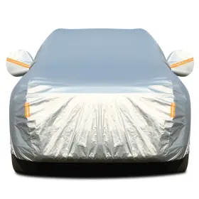 Tecoom 768476616650 Car Cover Waterproof All Weather Fleece Lining With Zipper Door Lock C