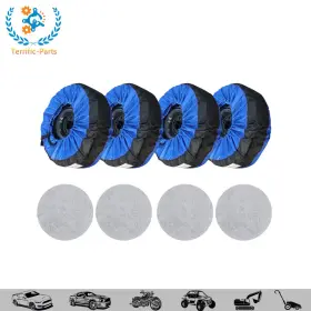 Tfp400611tp Terrific-parts 4pcs Tyre Bags Blue With Black Handle 600d Oxford Cloth Fitment Universal Brand New