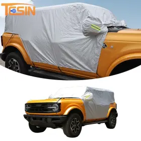 Tesin20240422ab1156 Tesin Half Car Cover Sun Dust Rain Snow Waterproof Uv-proof For Ford Bronco 21-24 4dr