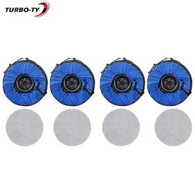 Tinvhy 2530535 Oxford Cloth Tyre Cases And Bags Package Of 4 Blue With Black Handle 600d
