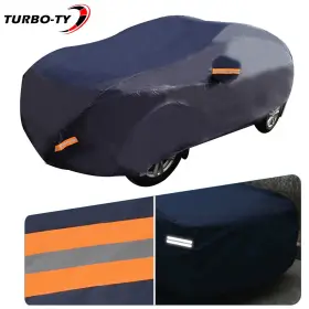906270 Tinvhy Waterproof Snow Car Cover Universal Peva Breathable Protection For Sedan Blue
