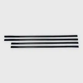 Sm6103blk-23 Trim Illusion Sm6103blk Chrome Tape-on Door Molding Fits Set Nissan Titan Crewmax 17-19