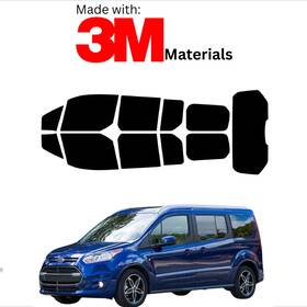 Trueline Automotive 1267360 Precut Window Tint For Ford Transit Connect Wagon 14-23 Color Stable Ceramic