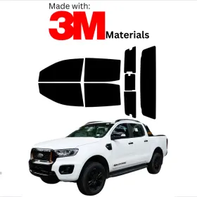 1267361 Trueline Automotive Precut Window Tint Kit For Ford Wildtrak 17-21 Color Stable Ceramic Made With 3m