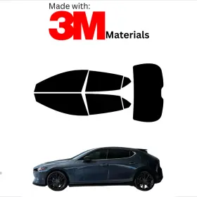 95735094 Trueline Automotive Precut Window Tint For Mazda Mazda3 Hatch 19-23 Stable Ceramic Made With 3m