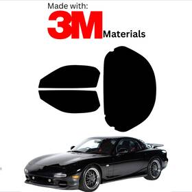 Trueline Automotive 95735124 Precut Window Tint For Mazda Rx 7 Coupe 93-95 Color Stable Ceramic Made With 3m