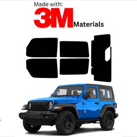 Trueline Automotive 95735719 Precut Window Tint For Jeep Wrangler 2dr Suv 19-24 Stable Ceramic Made With 3m