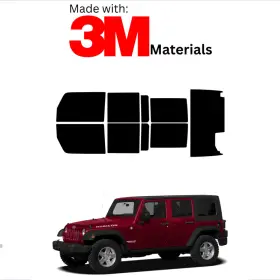 95735720 Trueline Automotive Precut Window Tint For Jeep Wrangler 4dr 07-10 Color Stable Ceramic Made With 3m
