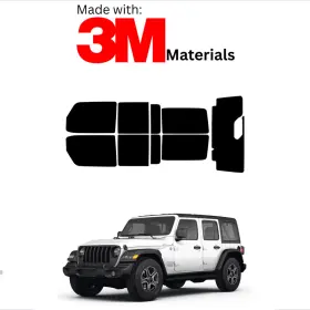 95735722 Trueline Automotive Precut Window Tint For Jeep Wrangler 4dr 19-24 Stable Ceramic Made With 3m