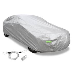 Uauto1 634149131785 Waterproof Car Cover With Password Lock Universal For Sedan Cars Soft Aluminum