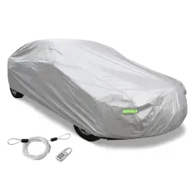 Uauto1 634149131785 Waterproof Car Cover With Password Lock Universal For Sedan Cars Soft Aluminum