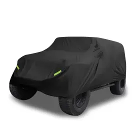 210d Uauto1 634149131808 Waterproof Car Cover With Driver Door Zipper For Jeep Wrangler 2007-2017 Black