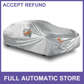 190t Uauto1 726215667226 Full Car Cover Custom For Tesla Model S 2012-2021 With Zipper Door Silver