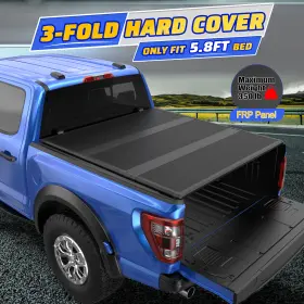 12m042341m2bt0506 Ubmotor 5.8ft Frp Hard Bed Tonneau Cover For 2009-24 Dodge Ram 1500/ 10-18 2500 3500