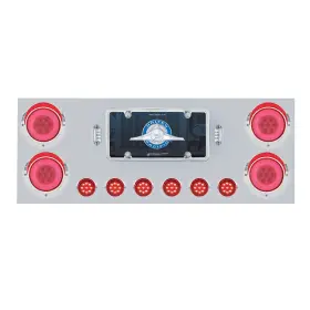 34281 United Pacific Stainless Rear Center Panel With Four 21 Led 4 Inch Glo Lights Six 9
