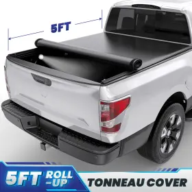 97tg042407 Universeparts 5ft 60 Inch Tonneau Cover Bed For 2024 2025 Toyota Tacoma Extra Short
