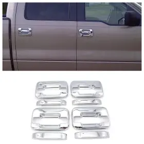 Ua-dh235 Usa Autopart For 2004-2014 Ford F-150 F150 Chrome Door Handle Cover Overlay 4pc Set Trim