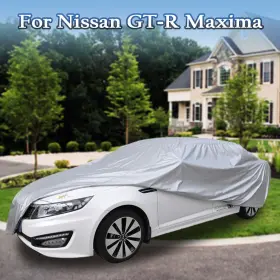 Uxcell 602451963530 Sun Uv Dust Waterproof Protector Breathable Car Cover For Nissan Gt-r Maxima