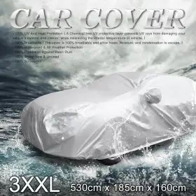 190t Uxcell 609876972765 3xxl Silver Tone Car Cover Waterproof Snow Heat Resistant W Mirror Pocket
