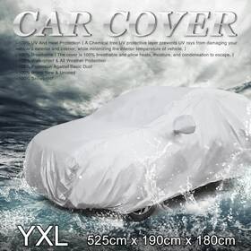 Uxcell 609876973069 Yxl Silver Tone 170t Car Cover Waterproof Snow Heat Resistant W Mirror Pocket