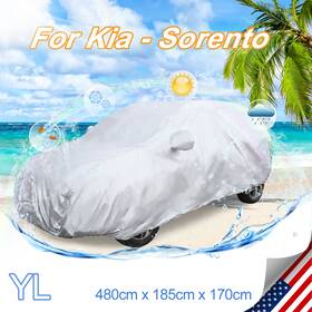 Uxcell 714998390585 Yl Silver 170t Full Car Cover Breathable Protector Dust-proof Outdoor Use