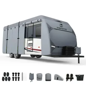 Vt2001-2022 Vinpatio Heavy Duty 7-layer Rv And Travel Trailer Cover Fits 20ft-22ft Camper