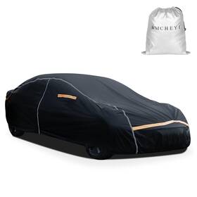 Wmcheyi Bk-3m Car Cover Waterproof All Weather 6 Layers Covers Sedan-m Black